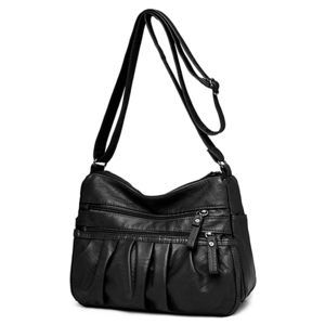 Crossbody Bag - Soft Pu Leather Multi-Pocket Shoulder Handbags ;)